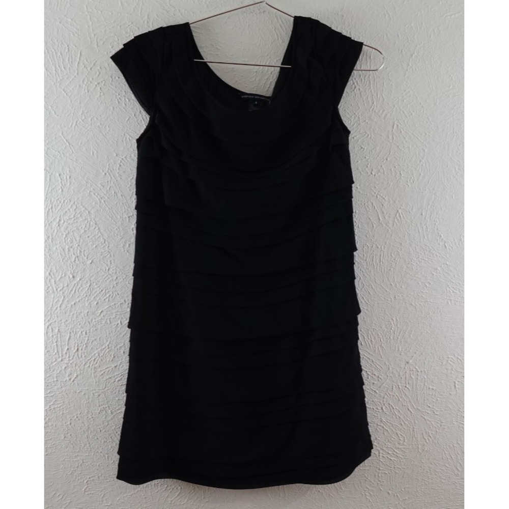 French Connection Ruffle tiered little black dress, size 4